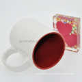 Sunmeta 11oz sublimation inner color mug red